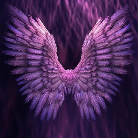 Purple angel wings with a dark background generative ai | Premium AI ...