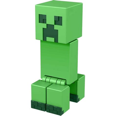 Figura Minecraft Creeper Action, 8,25 cm, con 1 pieza para construir un portal y 1 accesorio