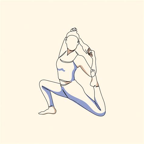 Premium Vector | Achieving balance through simple yoga illustration