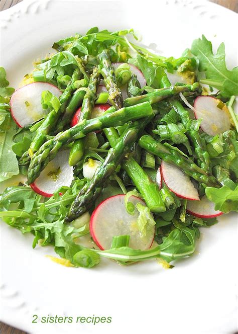 Asparagus Salad with Arugula - 2 Sisters Recipes by Anna and Liz