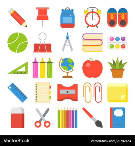 School Supplies Clipart, Back To School Vector | canoeracing.org.uk