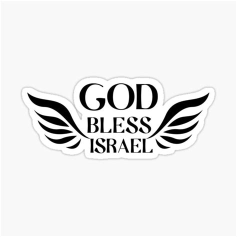 "God Bless Israel , Black Logo" Sticker for Sale by MeLoveIsrael ...