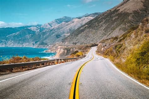 Famous Highway 1 At Big Sur California Central Coast Usa Stock Photo ...