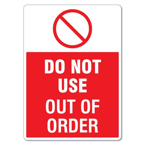 Do Not Use Sign Printable