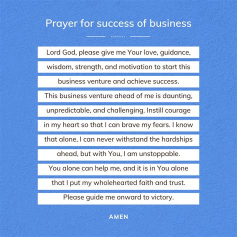 Prayer for success of business venture – AvePray