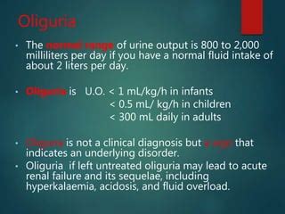 Oliguria and anuria | PPT