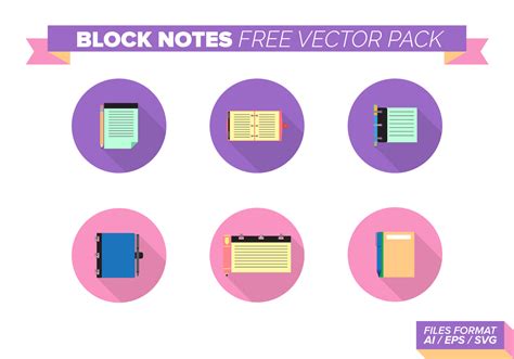 Block Notes Free Vector Pack 139405 Vector Art at Vecteezy