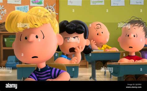 SCHROEDER, LUCY, CHARLIE BROWN, LINUS, SNOOPY AND CHARLIE BROWN: THE PEANUTS MOVIE, 2015 Stock ...