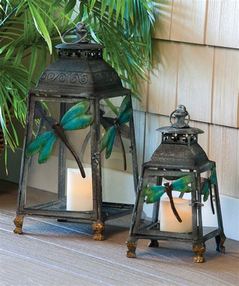 Love this Dragonfly Lantern Set by Evergreen on #zulily! #zulilyfinds Metal Lanterns, Outdoor ...