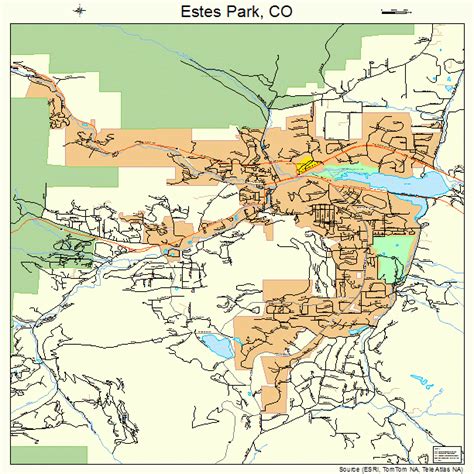 Estes Park Colorado Street Map 0825115