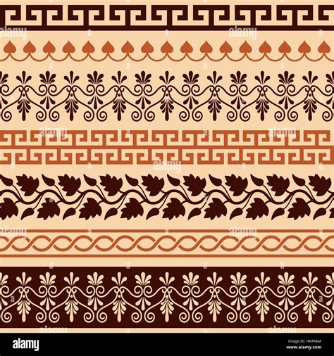 Ancient Greek pattern - seamless set of antique borders from Greece Stock Vector Image & Art - Alamy