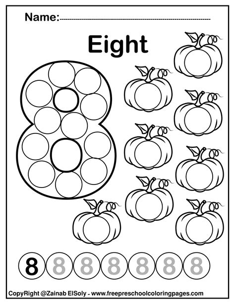 Childrens Coloring Pages Of A Eight - Tripafethna