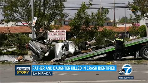 La Mirada: Father, daughter killed in violent car crash identified as Michael Oliveri and Karlie ...