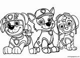 Paw Patrol Rocky Skye And Zuma Coloring Page  Free Printable sketch template