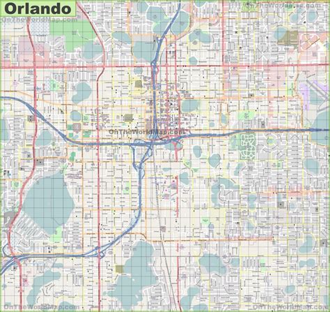 Orlando Florida Street Map And Travel Information | Download Free ...