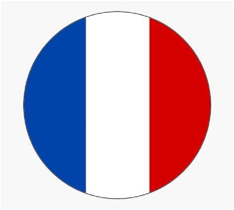 Flag Of France Language French Translation - French Flag In A Circle, HD Png Download - kindpng