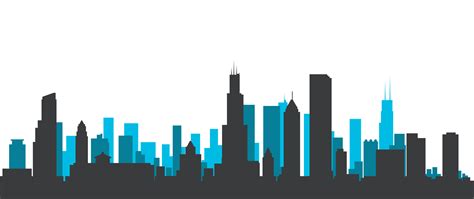 Chicago Skyline Silhouette Royalty-free - Silhouette png download ...