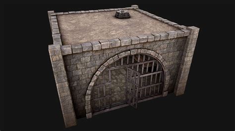 Medieval Prison Cell - 3D Model by Dereza