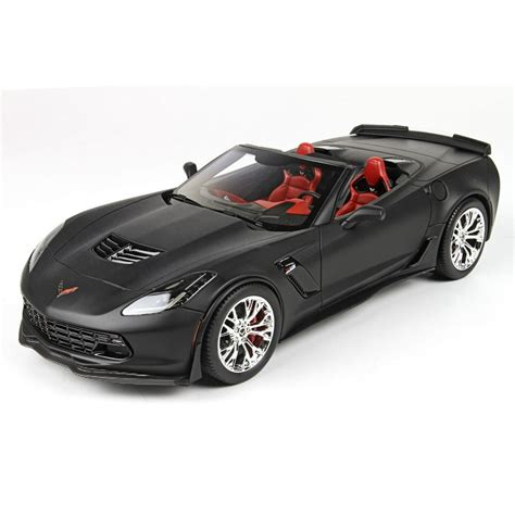 2015 Corvette C7 Z06 Convertible in Matt Black model car 1:18 Scale by ...