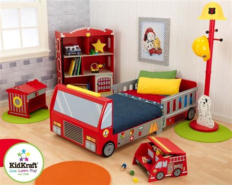 Full Review of KidKraft Fire Truck Toddler Bed - Cool Toddler Beds | Toddler rooms, Toddler boys ...