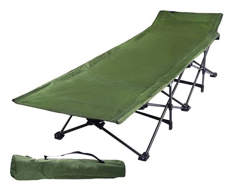 Enjoy a good sleeping time with Redcamp portable camping cot for adults. 600D sturdy and ...