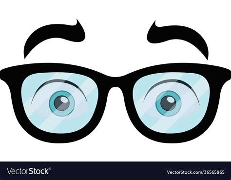 Cartoon Eyes With Glasses