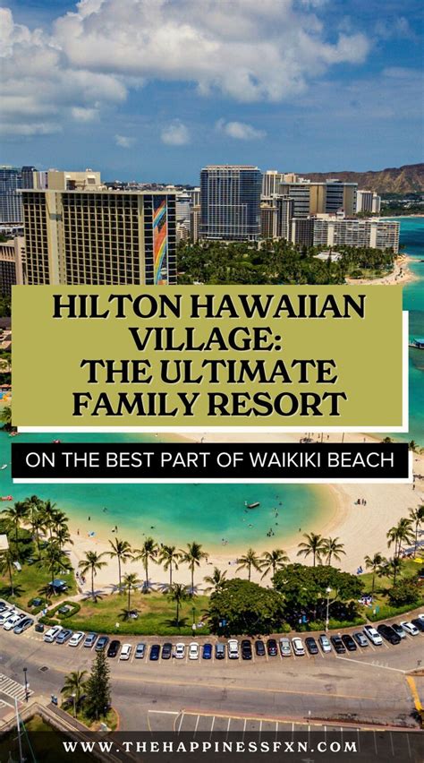 Overlook of the Hilton Hawaiian Village building and beach area Hilton Hawaiian Village Waikiki ...