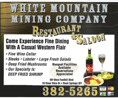 White Mountain Mining in Rock Springs - Restaurant menu and reviews