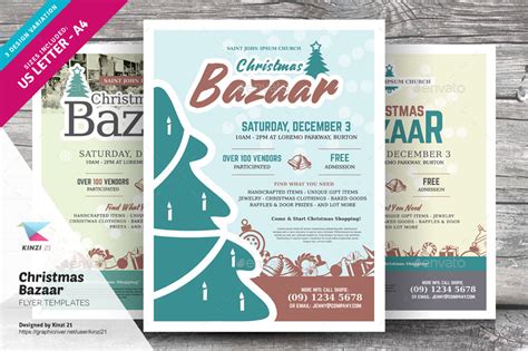 Christmas Bazaar Flyer Templates, Print Templates | GraphicRiver