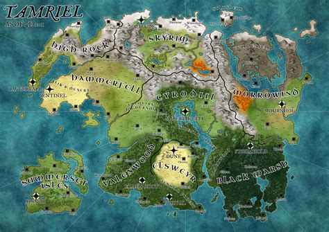 Elder Scrolls Tamriel Map – Map Of The Usa With State Names