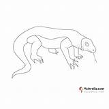 Komodo Dragon Coloring Page sketch template