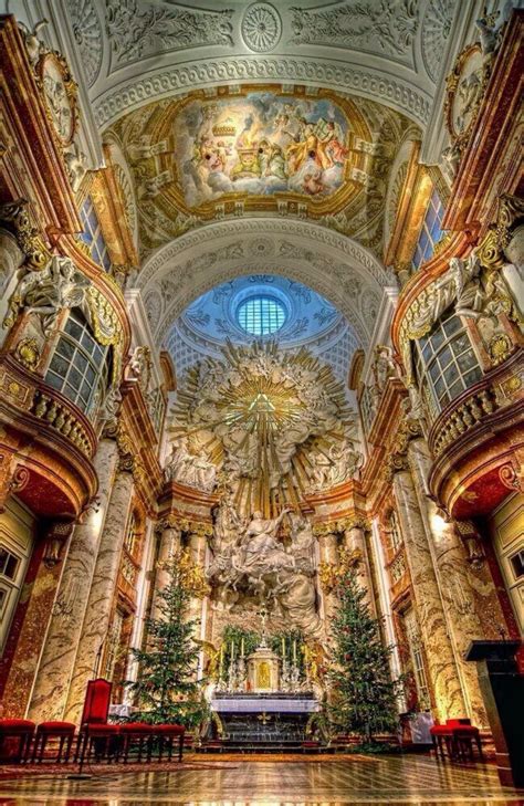 DOMINUS VOBISCUM — Interior of St. Charles Cathedral in Vienna,...