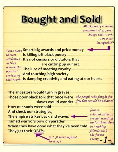 Bought and Sold | Scripture, Poems, Benjamin zephaniah