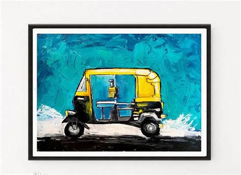 Auto Rickshaw Art Indian Art Print Abstract Indian Art - Etsy | Indian ...