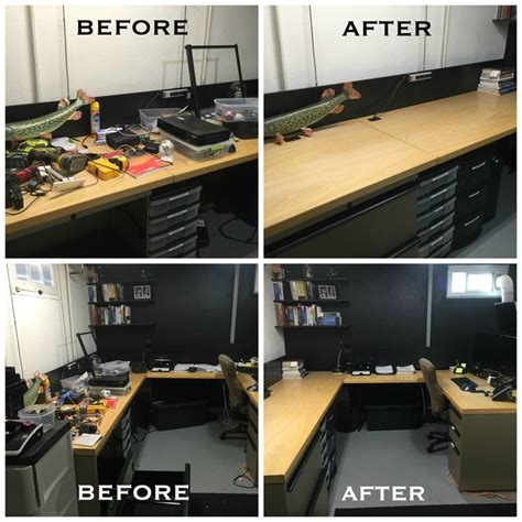 Office Organization: Before and After Desk Transformation