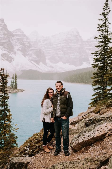 Moraine Lake Engagement Photographer | A & K's Moraine Lake Session