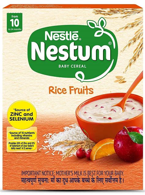 Buy Nestle Nestum Infant Cereal Stage-3 (10 - 24 Months) Rice Fruits ...