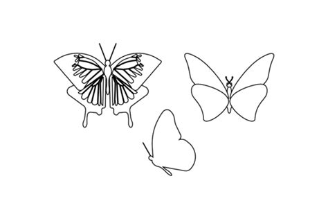 Outline Butterfly Tattoo Design Graphic by tristaartstudio · Creative ...