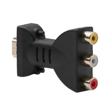 HDMI-3RCA Adapter HDMI Male to 3 RCA Female Composite Video Audio VA ...