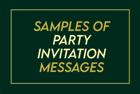 60 Party Invitation Text Message Sample For Friends Or Colleagues ...