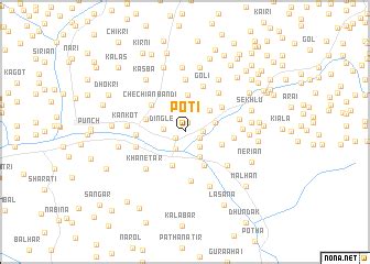 Poti (India) map - nona.net