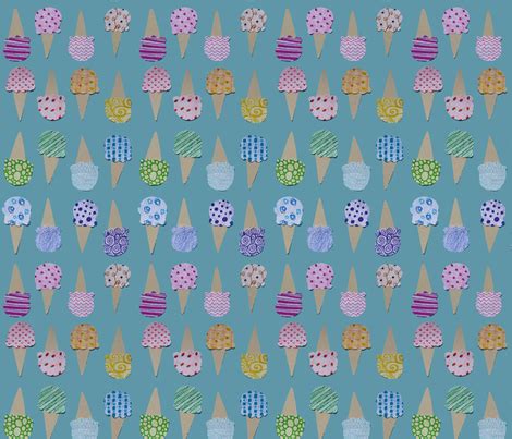 Sweet Pattern Ice Cream Cones fabric - purplesprinkles - Spoonflower