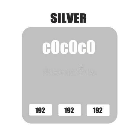 SILVER Color, Trend Color/ Color Palette. RGB #c0c0c0/ R=192, G=192, B ...