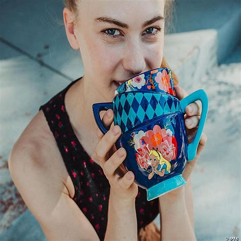 Disney Alice in Wonderland Stacked Teacups Sculpted Ceramic Mug Holds 20 Ounce | Oriental Trading