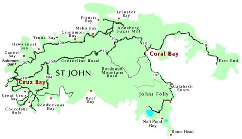 All Island: St John Island Map