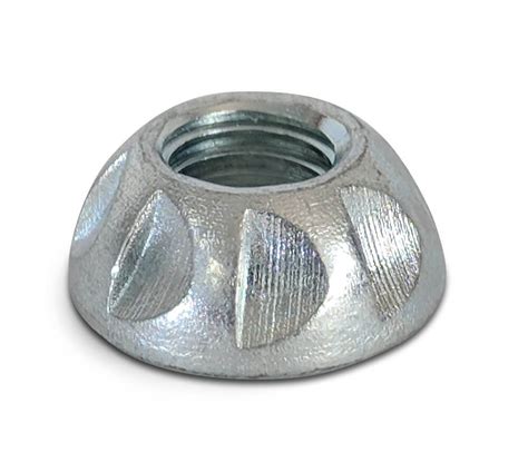 M6 Kinmar® Permanent One Way Security Nut A2 Zinc Plated (CR-3)