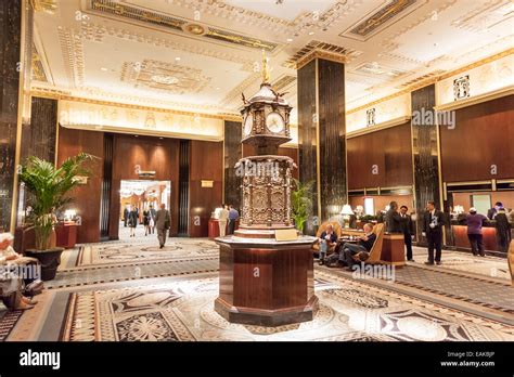 Lobby of the Waldorf Astoria Hotel, New York City, USA Stock Photo - Alamy