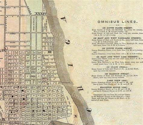 Chicago Map Illinois 1857 Map of Chicago Antique Style Old - Etsy