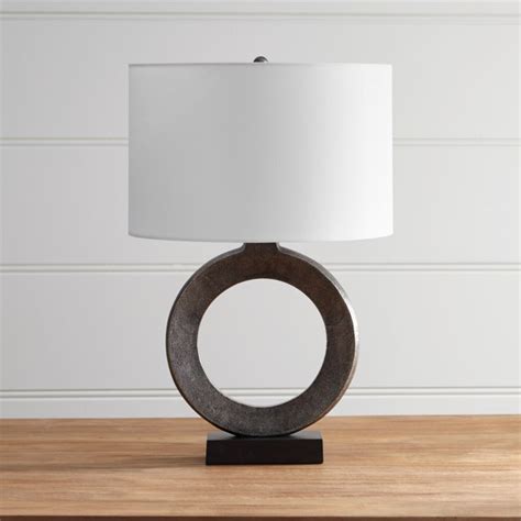 Crest Table Lamp with White Shade | Crate and Barrel