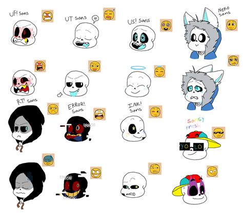 Sans AU emoji challenge by Sealz623 on DeviantArt